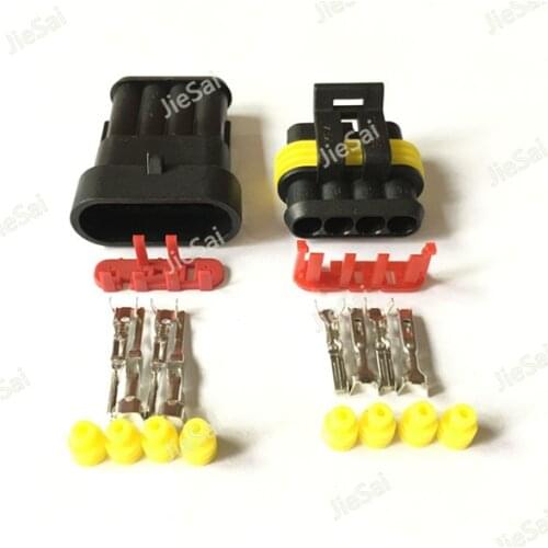 Tyco Amp 4 Pin Female Male 282106-1 282088-1 Superseal Automotive Connector Electric Connectors And Sealed Waterproof Auto Plug