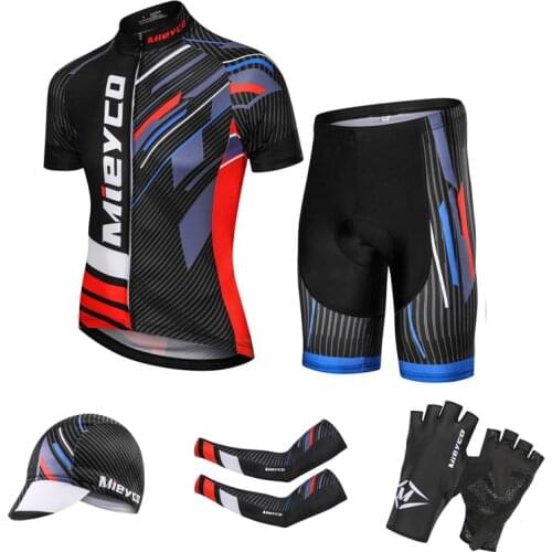 Cycling Clothing Short Sleeve Jersey Set Quick Dry Bicycle Man Outfits Summer MTB Bike Shorts Suit Acessórios Para Bicicletas