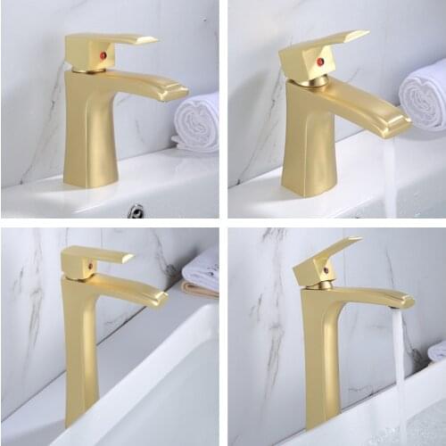 Waterfall Single Handle Golden Tap Bathroom Basin Hot Cold Gold Faucets Gold Bathroom Faucet Bathtub Faucet Tub Faucets