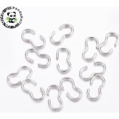 Nickel Free Clasps Chain Findings for Chains Jewelry Making Iron 3/8 Shape Links Connector Clasps 8mm long,4mm wide,2mm thick