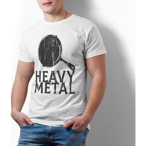Heavy Metal Tee Shirt Awesome Short Sleeve 100 Percent Cotton T Shirt Streetwear Printed T-Shirt Plus Size Mens