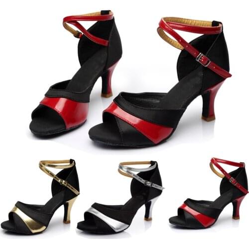 Girls Latin Dance Shoes Women Dance Sneakers Shoes for Latin Dance Salsa Ballroom Dance Shoes Latin Shoes High Heel 5cm 7cm A06