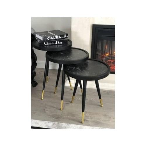 Coffee table marble effect coffee table Hall coffee table Marble Oval terzetto round table 2021 39X53 tray coffee table