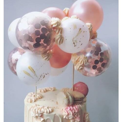 10pcs/lot 5inch Balloon Garland Arch Cake Toppers Wedding Party Supplies Birthday Cake Decoration Kids Baby Shower Toppers