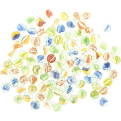 100x 12mm Glass Beads Marbles Ball Kid Chinese Checkers Toy Fish Tank Decor