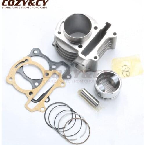 155cc 4 Valves 58.5mm/15mm big bore Cylinder Set for CHINA Cloned GY6 125cc 152QMI 150cc 157QMJ 4V