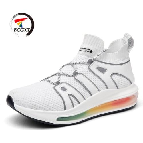 2020 Fashionable Reflective Technology Mens Shoes Non-slip Wear-resistant Air Cushion Mens Shoes Outdoor Sports Running Shoes