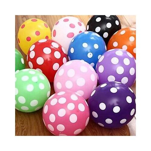 25 Mixed Color 12" Polka Dot Latex Balloons Celebration Party Wedding Birthday