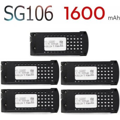3.7V 1600mAh Lipo Battery For SG106 RC Helicopter Drone Quadcopter Spare Parts 3.7v Rechargeable Battery SG-106 5pcs