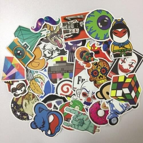 50Pcs/Lot Mixed Cartoon Toy Waterproof Stickers For Laptop Bike Motorcycle Skateboard Luggage Guitar Decal Toy Funny Sticker