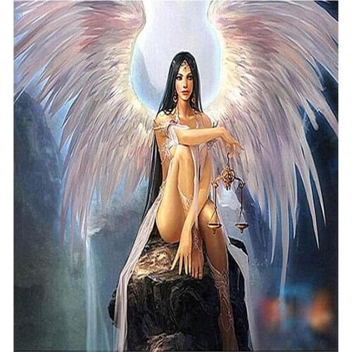 5D Diy Diamond Embroidery Angel Girl Cross Stitch Full Square Drill Diamond paint Pictures Mosaic Pattern FH1231