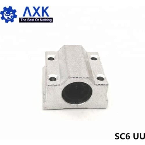 6pcs/lot SC6UU SCS6UU 6mm Linear Ball Bearing Block CNC Router with LM6UU Bush Pillow Block Linear Shaft CNC 3D printer parts