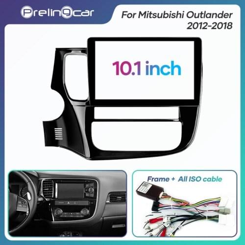 1Din 2Din Car DVD Navigation Radio Fascia Frame For Mitsubishi Outlander 2012-2018 Stereo Receiver Player Panel Dash Trim Kits
