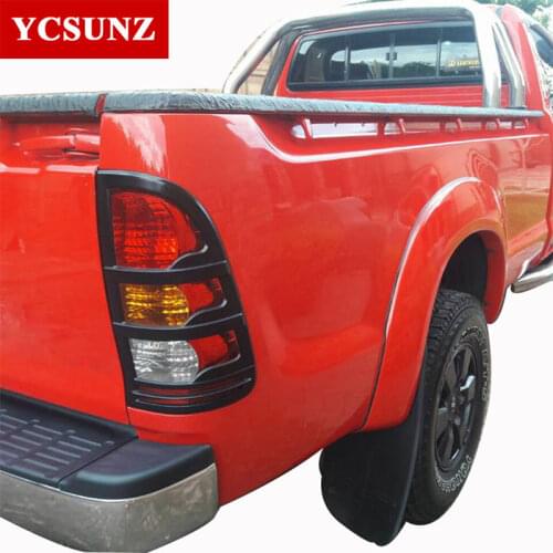 Car Accessories ABS Matte Black Color Rear Lights Cover For For Toyota Hilux Vigo 2005-2010