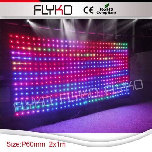 Free Shipping rgb led curtain p6 led video curtain