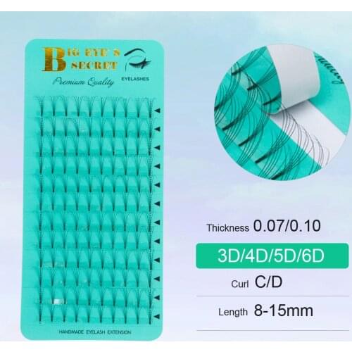 Big eyes secret 3D/4D/5D/6D Heat Bonded Pre Made Volume Fans Faux Mink Premade Russian Volume C/D Curl Eyelash Extension