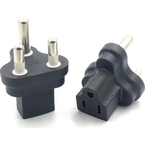 Big South Africa Male To Us 3 pins Female NEMA 5-15R Embedded Power Adapter Plug Convert Socket