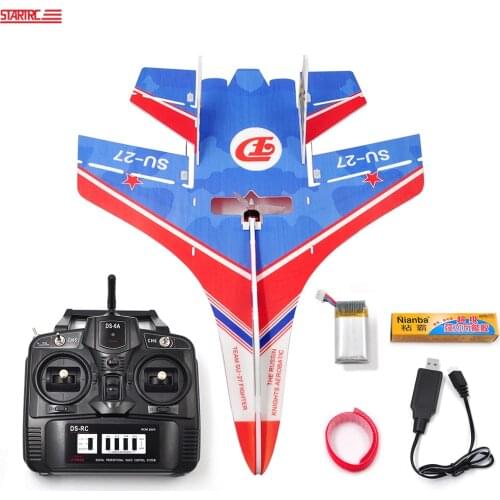 Fixed Wing SU-27 with 2.4G 6CH Remote Controller For RC Glider Fixed Wing RC Airplane RTF Remote Control Toys Kid Model SU27