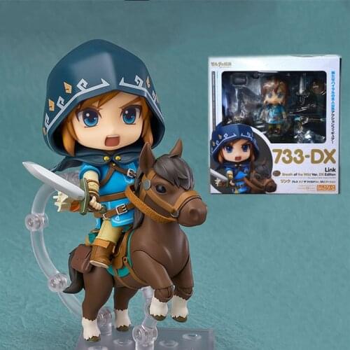 Zelda Anime Figures Link #733-DX Figurine Game Figural Action Figma Brinquedos Juguetes Collection Breath Of The Wild Toys Dolls