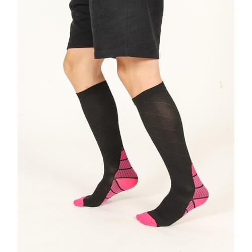 Male Mid Calf Knee Socks Mens Sports Anti-friction High Elastic Pressure Socks Soccer Running Football Crew Long High Stockings