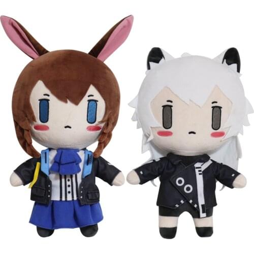 Anime Game Arknights Amiya Lappland Cosplay Cartoon Plush Stuffed Dolls Pillow Plushie Toy Xmas Gifts 36cm