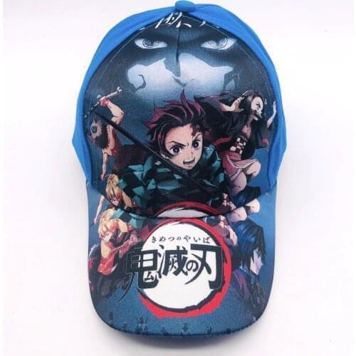 NEW Demon Slayer Kimetsu No Yaiba Anime Cosplay Props Hip hop hat cotton sun cap Model toys Gift for Kids