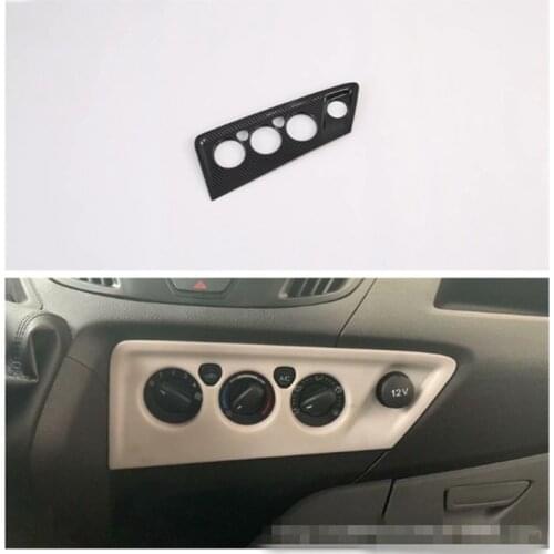 Carbon Fiber ABS Car Front Dashboard AC Switch button Cover Trim Fit For Ford Transit 2017 Tourneo Custom 2016