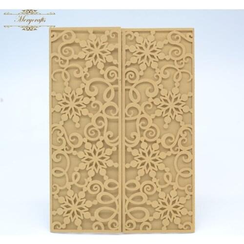 Laser cut MR115 snowflake nepali marriage doc wedding invitation card