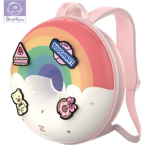 Best Baby New Donut backpack Cartoon Kids School Bag Kawaii Soft Pink Cute Kindergarten Backpack Toddler Baby Bag Children Gift