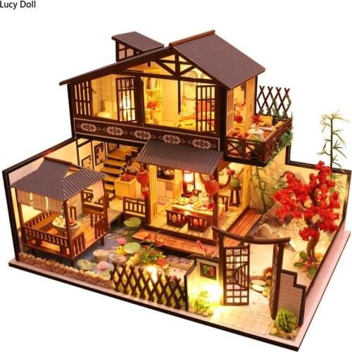 Lucy Kids Toys Doll House Furniture Assemble Wooden Miniature Dollhouse Diy Dollhouse Puzzle Educational Toys For Children P2