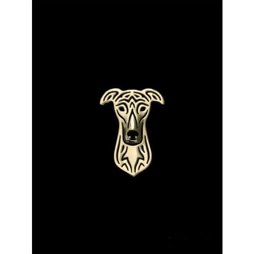 Trendy personalized Greyhound jewelry brooch plate silver fashion jewelry