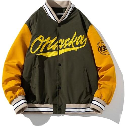 2021 Men Jacket Japanese Style Fashion Embroidery Autumn Baseball Suit Stand Collar Casual Mens Baseball Uniform Bomber Jacket