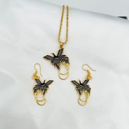 Eagle flaming African Dubai Jewelry Set spring fashion Habesha Earring Necklace Women Wedding Nigeria Ethiopian Kenya Jewelry