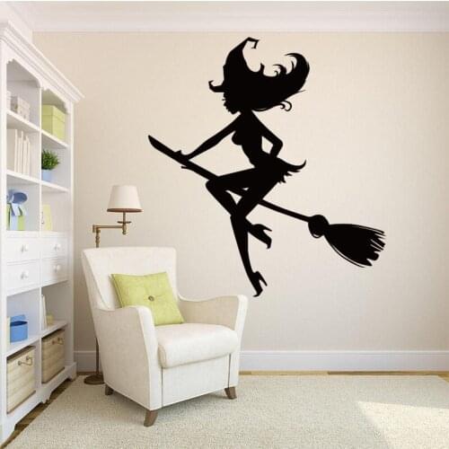 Magic Witch Wall Stickers Home Decoration For Living Room Fridge Kitchen Porch Bedroom Art Mural Peel & Stick Vinyl Wall Paster