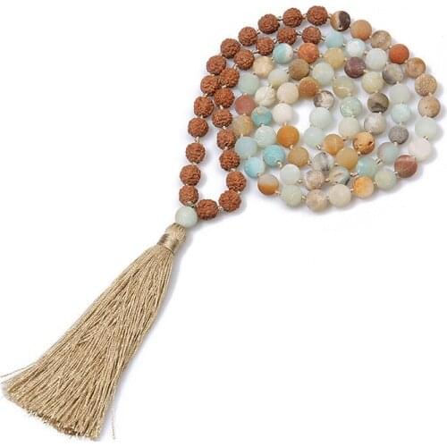 Mala 8mm 108 Beads Tassel Necklace Women Bodhi Peter Jacksons Posimi Second Energy Yoga