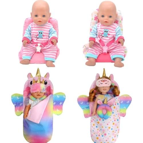 Doll clothes for 17inch 43cm baby doll accessories and American' doll Doll Sleeping bag mattress quilt