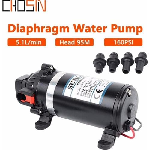 DP-160S 12v 24v Dc 126w 9.5m Lift 160psi 11bar Portable Miniature Electric High Pressure Diaphragm Pump Household Water Pumps