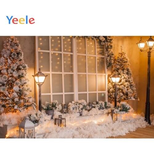Christmas Decoration Tree Window Gift Carpet Flower Light Backdrop Photography Custom Photographic Background For Photo Studio