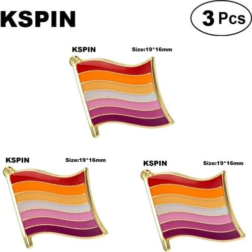 Sun Set Pride Flag Shape Badge Lapel Pin Brooches Pins Flag badge Brooch Badges