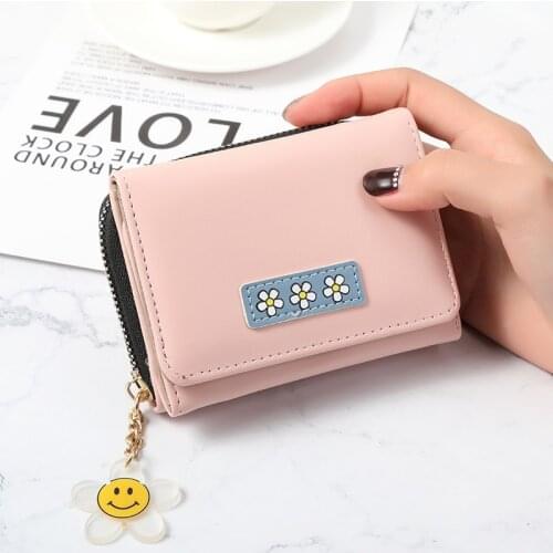 Trend Leather Wallet bag Brand Fresh Girls small wallet Trifold purses and handbags Multi card holder wallets for women ladies