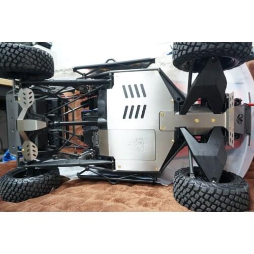 Stainless Steel Chassis armor Skid plate Axle guard For Traxxas UDR Unlimited Desert Racer Rc Crawler Car Part