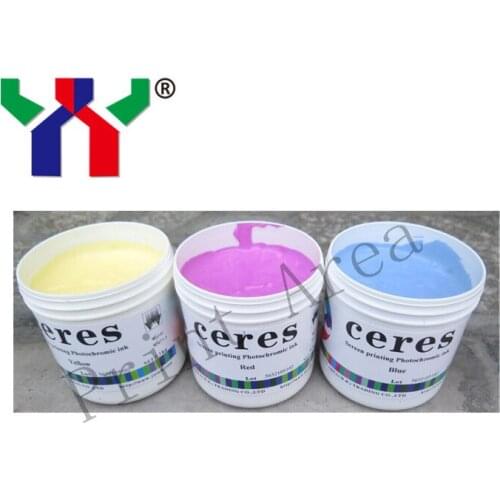 0.5kg/pack,screen printing photochromic, solar discoloration ink for PVC&Paper,colorless for purple,show color in the sunlight