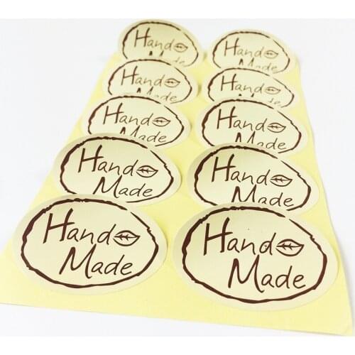 100 Pcs/lot Korea Creative DIY Multifunction Oval Sticker For Handmade Products Hand Made Self-adhesive Packaging Label