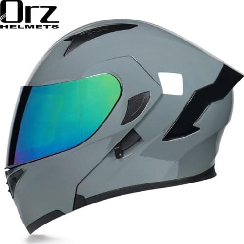 2021 Latest Motorcycle Helmet Safety Modular Flip Voyage Racing Dual Lens Helmet Interior Visor DOT Approved