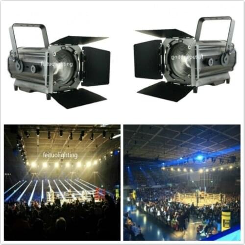 4pcs Led Theater Light 200W Warm or Cool White Led Fresnel Spot Light With Auto Zoom DMX for Studio , Stage