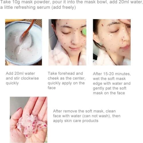 800g Natural Rose Petals Soft Collagen Mask Facial Powder Moisturizing Pores Shrink Whitening Beauty Salon Equipment