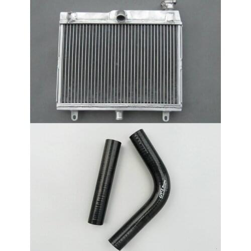 Aluminum Radiator & Silicone Hose For Suzuki RG400 RG500 Gamma RG 400 500 2 stroke 397 / 498 cc