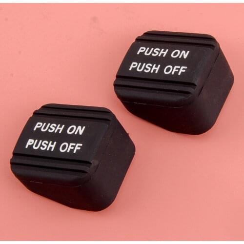 465313TA0A 2pcs Car Black Rubber Parking Brake Pedal Pad Fit for Nissan Quest Maxima Altima Titan Rogue Pathfinder Armada Leaf