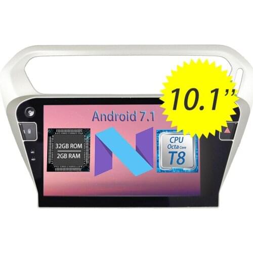 TOPNAVI 10.1" Quad Core Android 7.1 2G 32G Car GPS Navigation for Peugeot 301 2014 Auto radio Multimedia Audio Octa Core Stereo