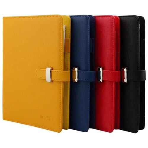 A5 Logo Name Customized Notebook Spiral Binder Metal Hasp Red Journal Planner Office Supplies Student Gift Notepad with Rings